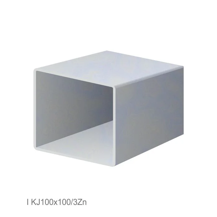 Uzavřený profil 100x100x3mm, zinkovaný DX51D+Z100, hladký L=3000mm, cena za kus - Délka: 3m Cenová Bomba