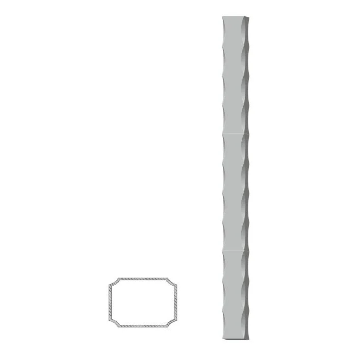 Uzavřený profil 30x20x2mm, černý S235, zdobený po hranách L=6000mm, cena za 1ks (6m) Výhodná Nabídka