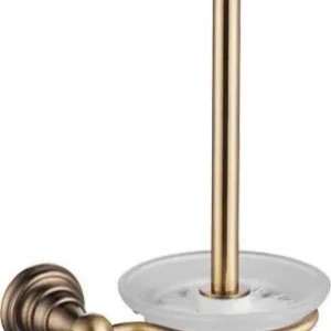 Nová Kolekce DIAMOND WC štětka závěsná, mléčné sklo, bronz 1318-08