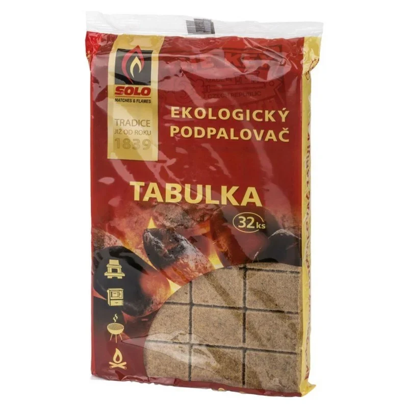 Značkový podpalovač ekologický SOLO tabulka (32ks)