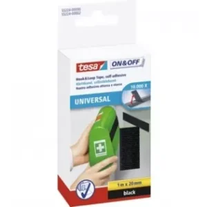 Značkový On-Off suchý zip 1mx20mm černý TESA