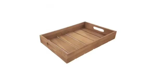 Značkový Tác týkové dřevo servírovací 39x29 cm