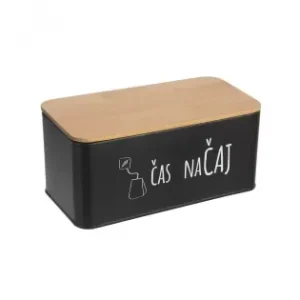 Značkový Dóza plech/bambus 20,3x10,3x9 cm Čas na čaj BLACK CZ, SK