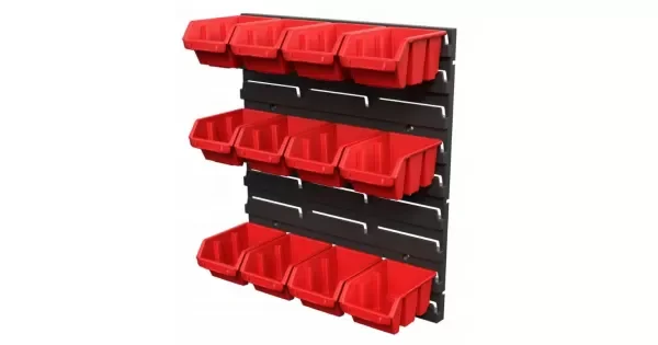 Značkový XT Nástěnný regál s boxy SET 1" 400x360x100mm