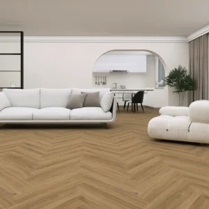 Značkový Vinylová podlaha lepená Aspecta Contours Herringbone GD55 Macadamia