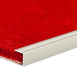 Značkový Profilteam D-62 – ukončovací lišta pro podlahy 10–12 mm, 13 × 2700 mm, Inox E71 (kartáč)
