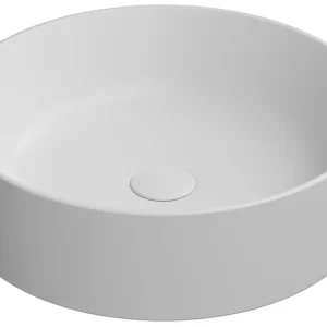 Značkový GSI KUBE X keramické umyvadlo na desku, průměr 45cm, bílá mat 942709