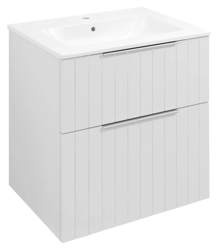 Sleva CIRASA STRIP umyvadlová skříňka 59,2x64x46cm, bílá mat