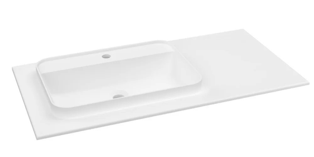 BRAHEA umyvadlo 101x51,5cm (70+30cm), levé, bílá mat Koupit Online