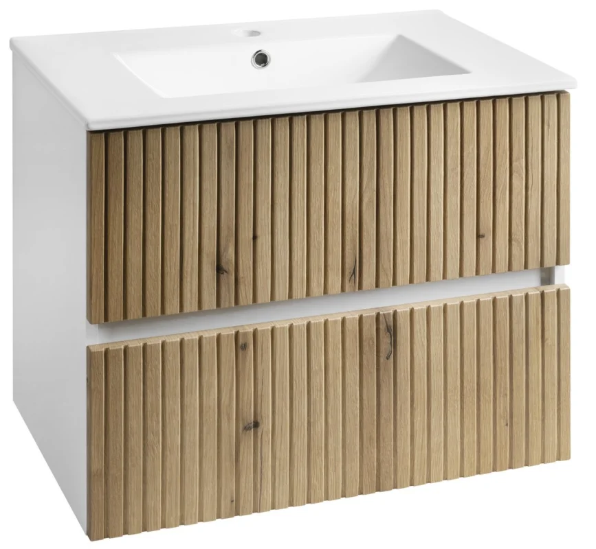 Rychlé Dodání PANEDA STRIP umyvadlová skříňka 69,5x55x45,2cm, dub emporio
