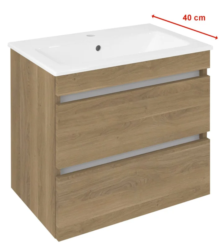 Sleva EZARA umyvadlová skříňka 58x54x39cm, dub cuneo