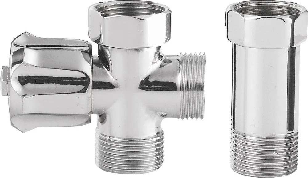 Top Prodej Pračkový ventil před nástěnnou baterii se zpět. ventilem 3/4"x3/4", chrom